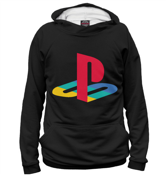 Женское худи с изображением PlayStation цвета Белый
