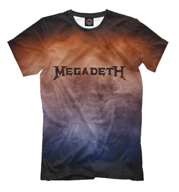 Мужская футболка с изображением Megadeth цвета Молочно-белый