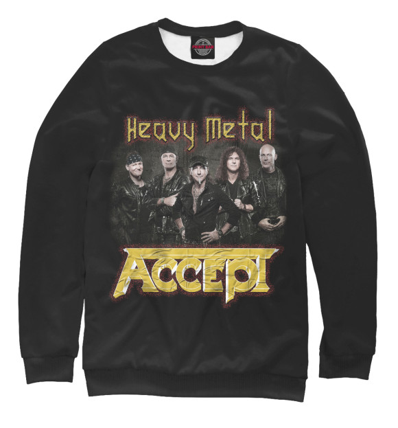 Свитшот для девочек с изображением Accept цвета Белый