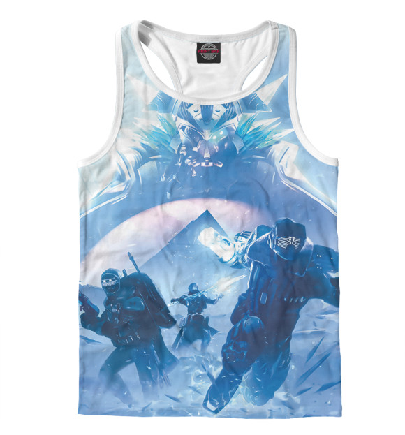 Мужская майка-борцовка с изображением Destiny цвета Белый