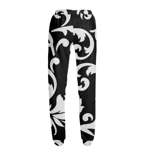 Женские спортивные штаны с изображением Minimalist floral pattern цвета Белый