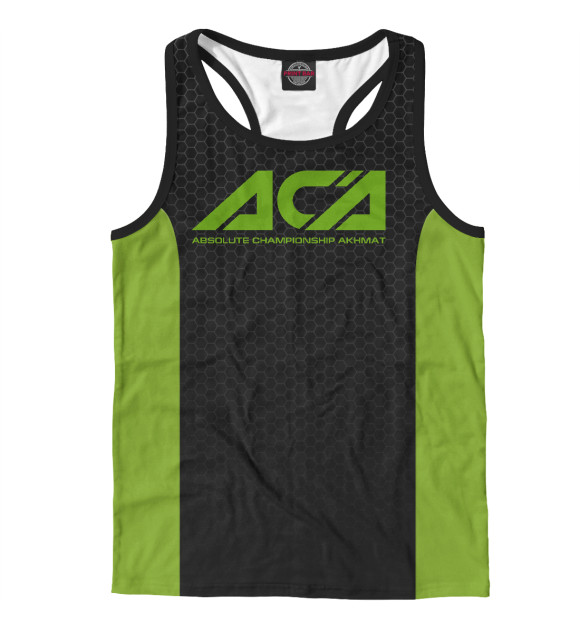 Мужская майка-борцовка с изображением Akhmat Fight Club ACA цвета Белый