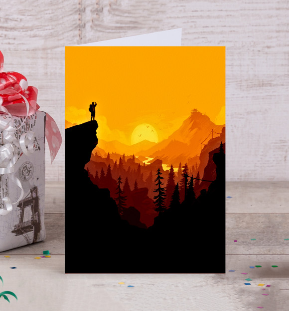 Открытка с изображением Firewatch цвета Белый