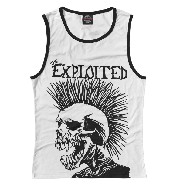 Женская майка с притом The Exploited цвета Белый Женская майка с изображением The Exploited цвета Белый