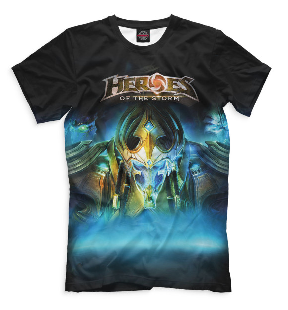 Мужская футболка с изображением Heroes of the Storm цвета Черный