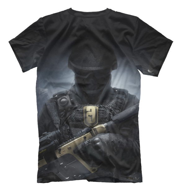 Мужская футболка с изображением Tom clancys rainbow six siege цвета Белый