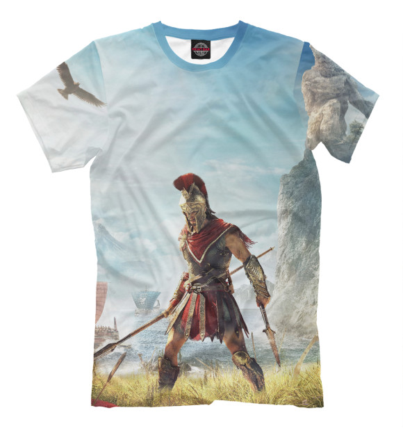 Мужская футболка с изображением Assassin's Creed Odyssey цвета Бежевый