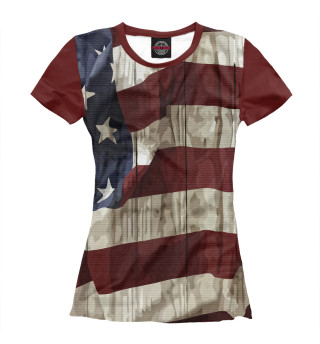 Женская футболка USA grunge