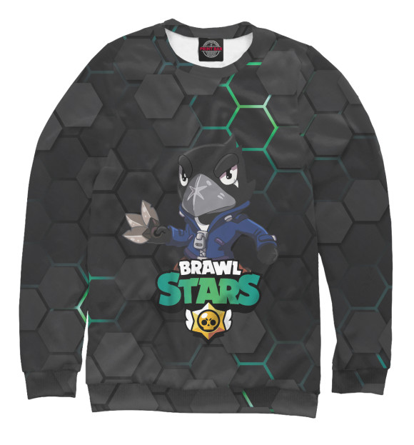Свитшот для мальчиков с изображением Crow (Brawl Stars) цвета Белый