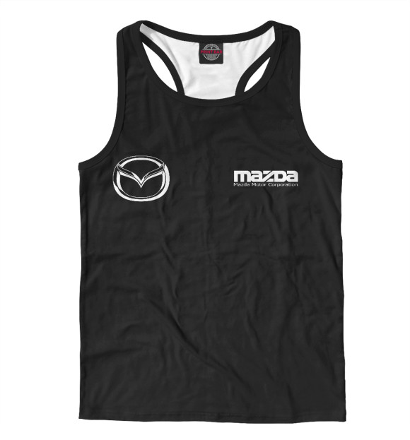 Мужская майка-борцовка с изображением Mazda цвета Белый