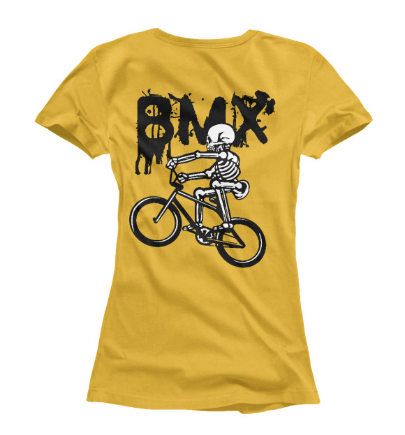 Футболка для девочек с изображением BMX цвета Белый