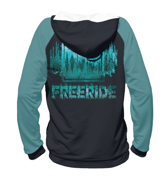 Мужское худи с изображением Freeride цвета Белый