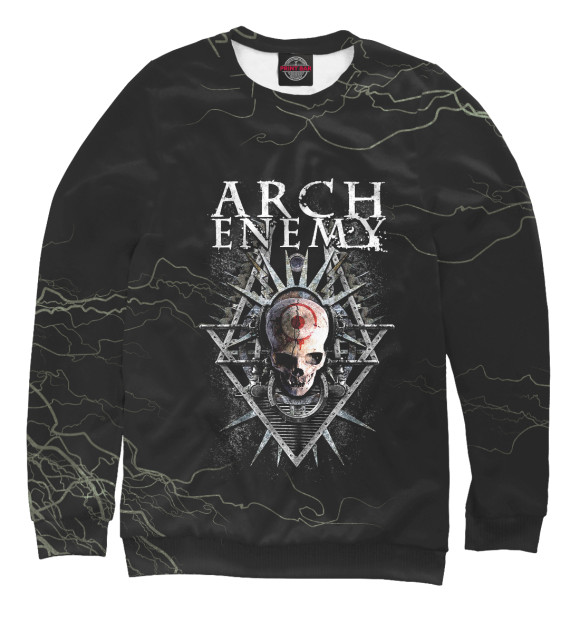 Свитшот для девочек с изображением Arch Enemy цвета Белый