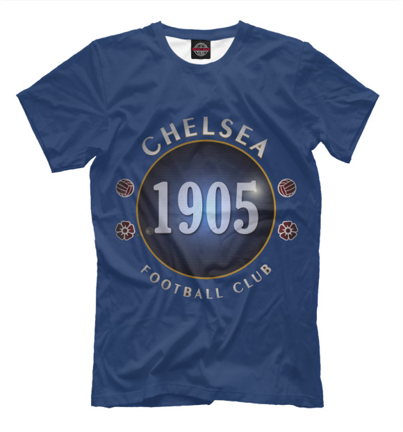Мужская футболка с изображением FC Chelsea 1905 цвета Молочно-белый