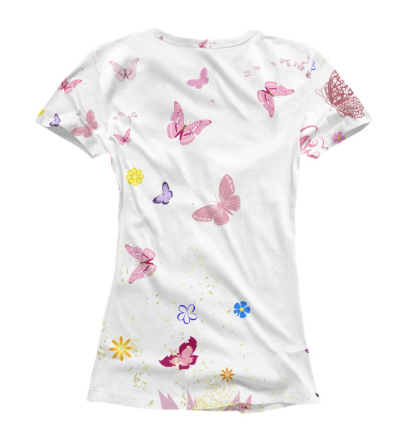 Женская футболка с изображением Фея Бабочка цвета Белый