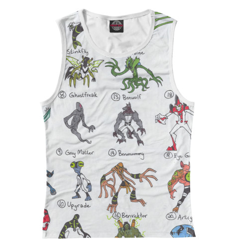 

Майки Print Bar, Белый, Зверюги