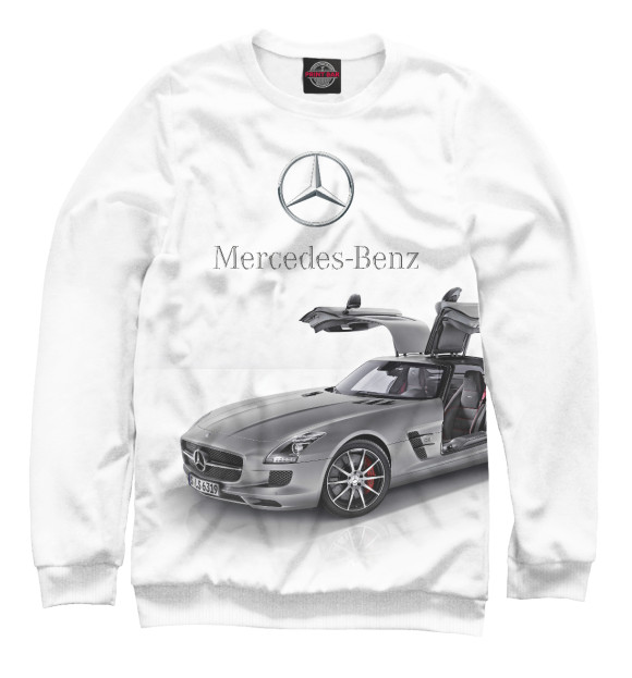 Свитшот для мальчиков с изображением Mercedes-Benz 6.3 цвета Белый