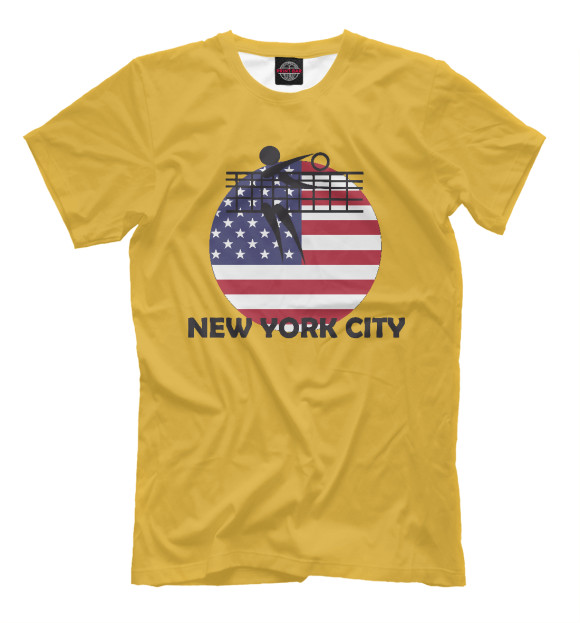 Футболка для мальчиков с изображением New York Volleyball цвета Белый