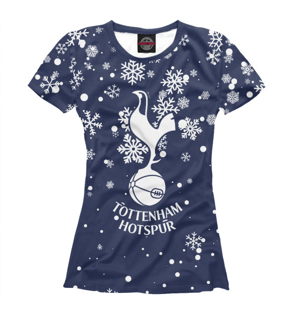 Женская футболка с изображением Tottenham Hotspur - Snow цвета Белый