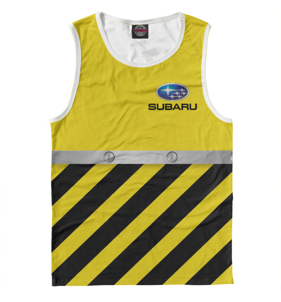 Мужская майка с изображением Subaru цвета Белый