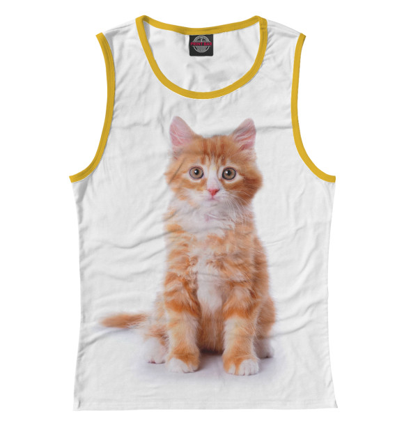 Майка для девочки с изображением Рыжик цвета Белый