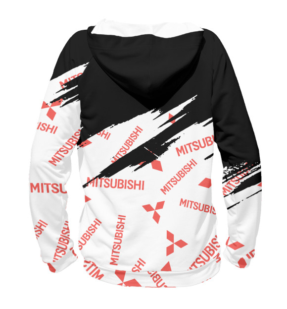 Женское худи с изображением Mitsubishi цвета Белый