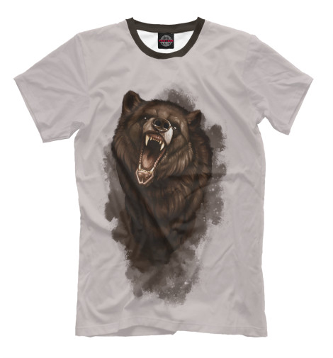 

Футболки Print Bar, Бежевый, Бурый медведь