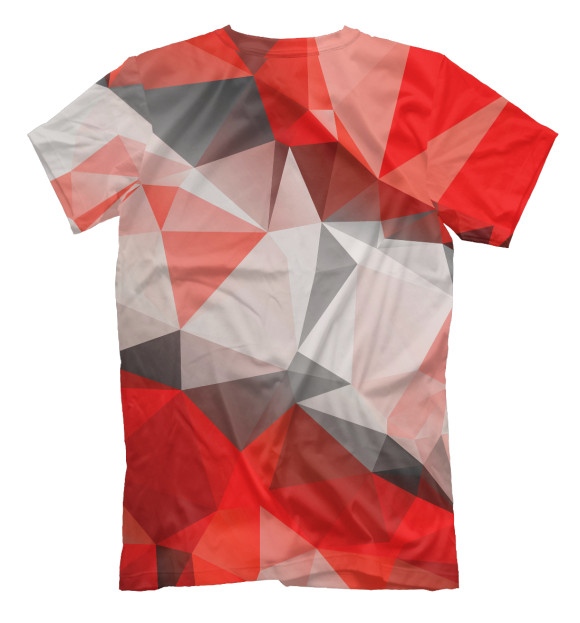 Мужская футболка с изображением Red abstract цвета Белый