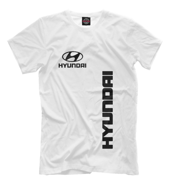 Футболка для мальчиков с изображением Hyundai цвета Белый
