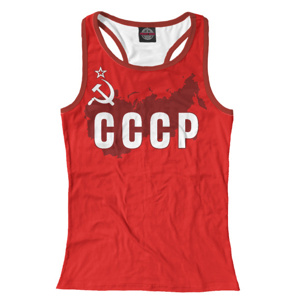 Женская майка-борцовка с изображением Союз нерушимый цвета Белый