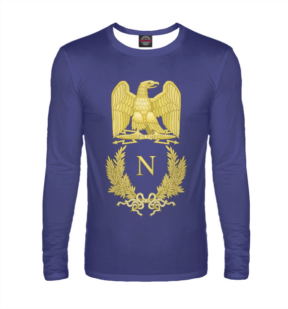 Мужской лонгслив с изображением Орел императора цвета Белый