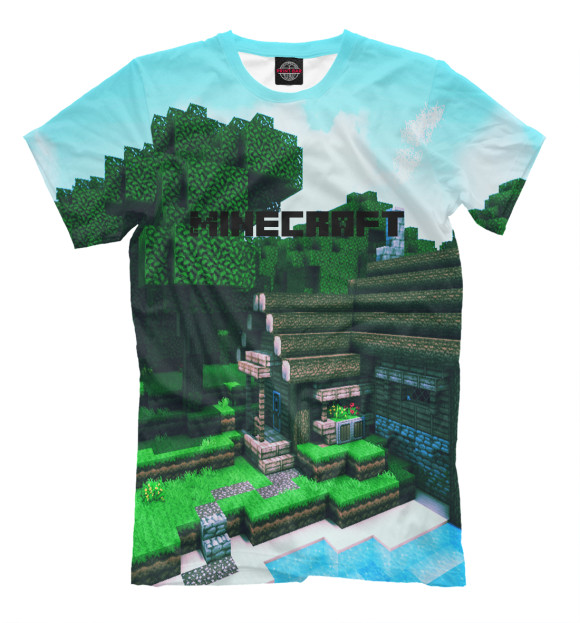 Мужская футболка с изображением Minecraft цвета Молочно-белый