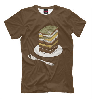 Мужская футболка Геологический торт