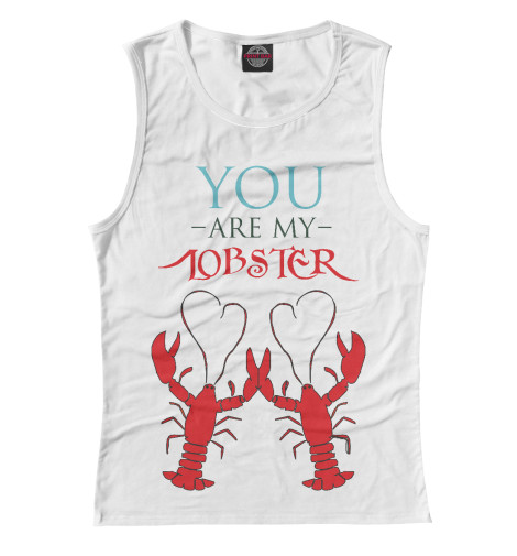 

Майки Print Bar, Белый, You are my lobster