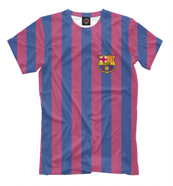 Мужская футболка с изображением FC Barcelona MESSI 10 цвета Темно-розовый