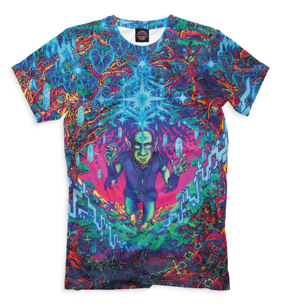 Мужская футболка с изображением Эзотерика цвета Грязно-голубой