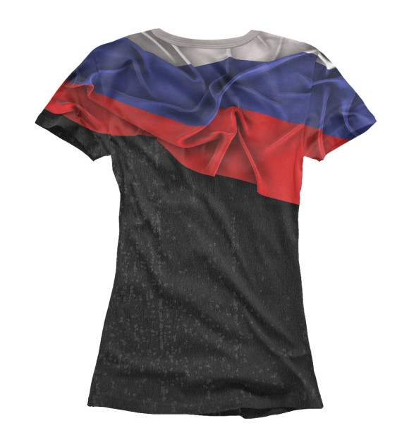 Футболка для девочек с изображением Моя Россия! цвета Белый