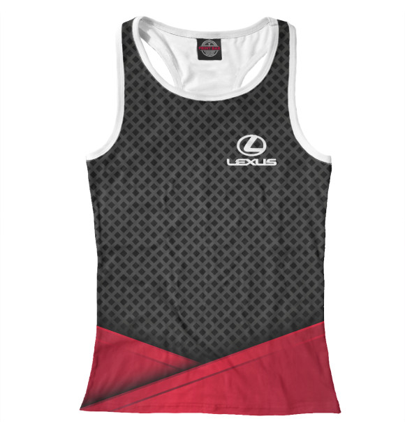 Женская майка-борцовка с изображением Lexus sport 2018 цвета Белый