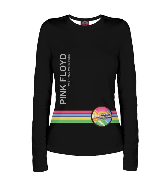 Женский лонгслив с изображением Pink Floyd цвета Белый