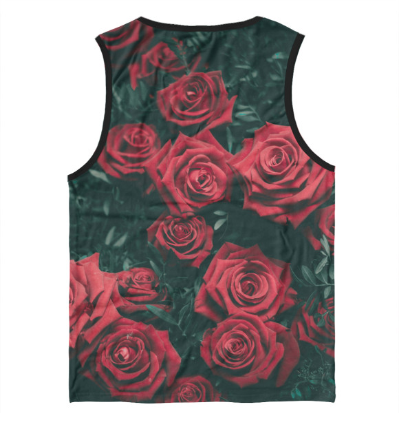 Майка для мальчика с изображением Куст роз цвета Белый