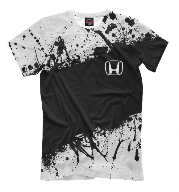 Мужская футболка с изображением Honda sport цвета Черный