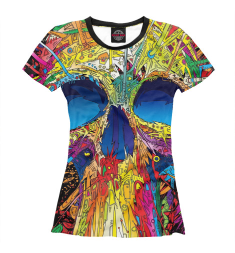 

Футболки Print Bar, Белый, Art skull