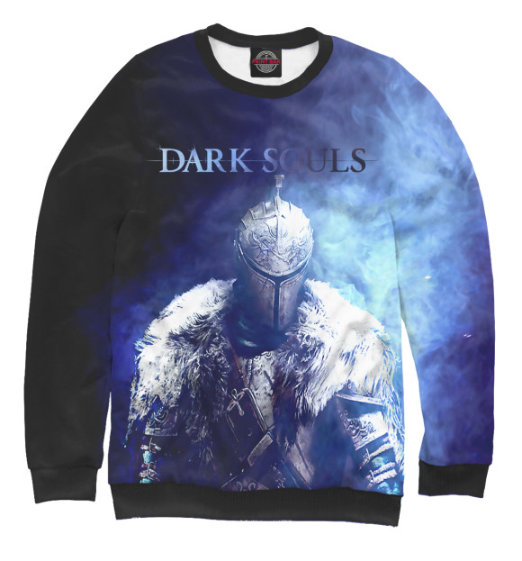 Мужской свитшот с изображением Dark Souls цвета Белый
