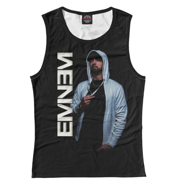 Женская майка с изображением Eminem цвета Белый