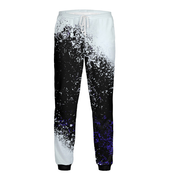Мужские спортивные штаны с изображением Diablo + Холодные краски цвета Белый
