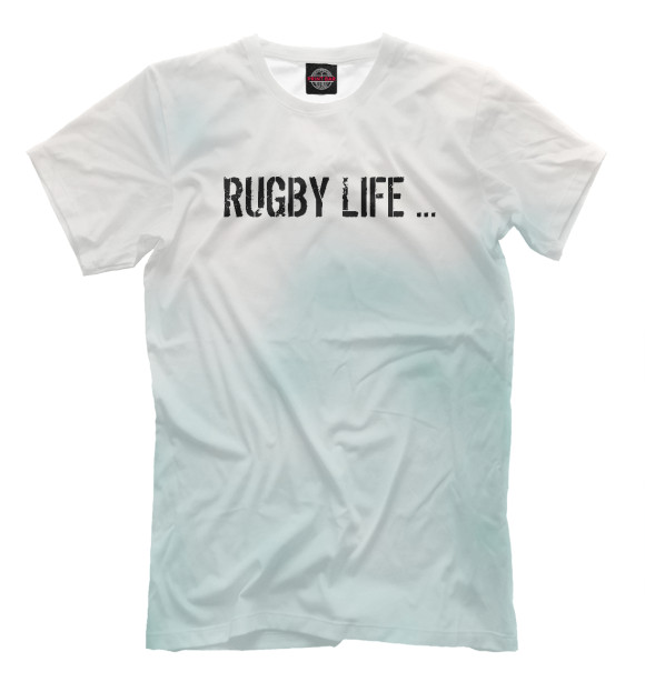 Футболка для мальчиков с изображением RUGBY LIFE ... цвета Белый