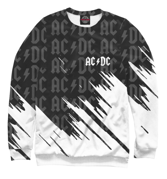 Свитшот для мальчиков с изображением AC/DC цвета Белый