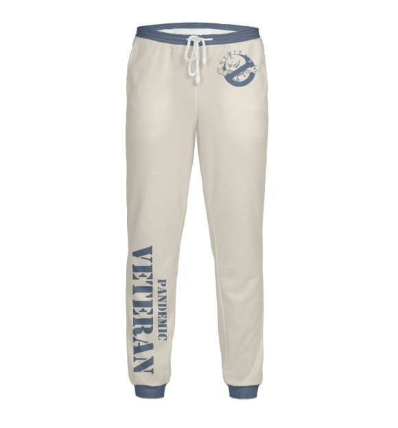 Мужские спортивные штаны с изображением Ветеран Пандемии цвета Белый