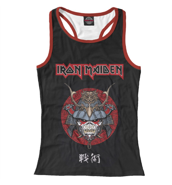 Женская майка-борцовка с изображением Iron Maiden цвета Белый