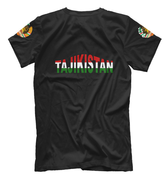 Мужская футболка с изображением Tajikistan цвета Белый